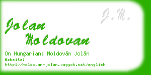 jolan moldovan business card