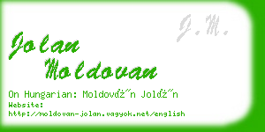 jolan moldovan business card